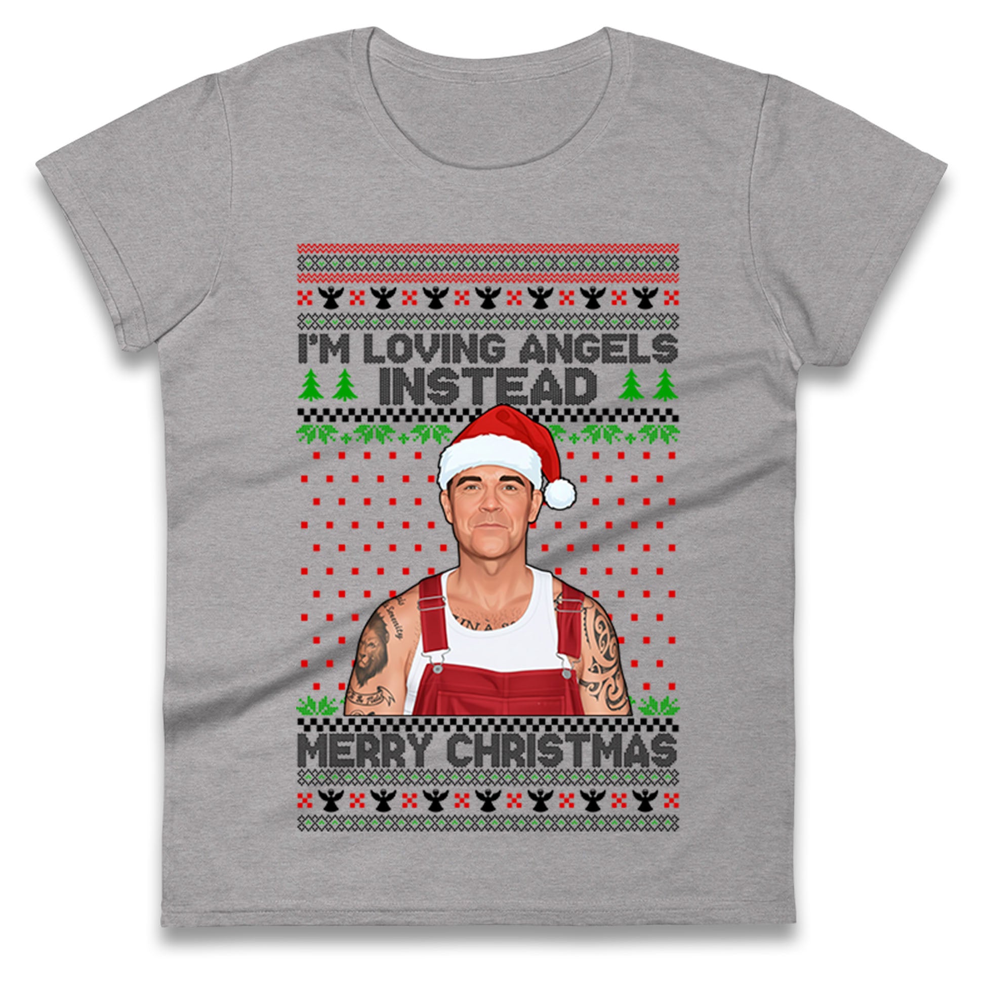 Robbie Williams Christmas Ladies T Shirt