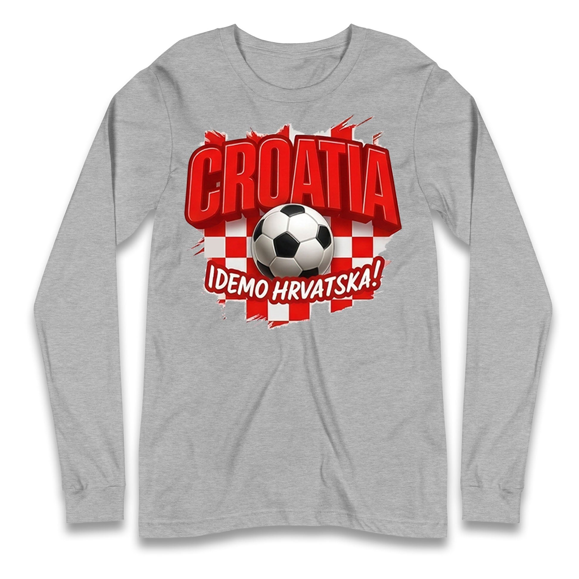 Croatia Retro World Cup Longsleeve T Shirt