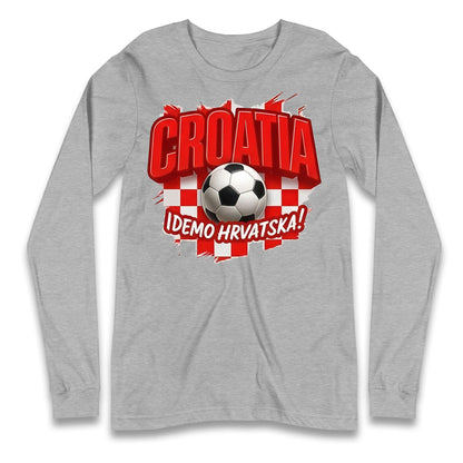 Croatia Retro World Cup Longsleeve T Shirt