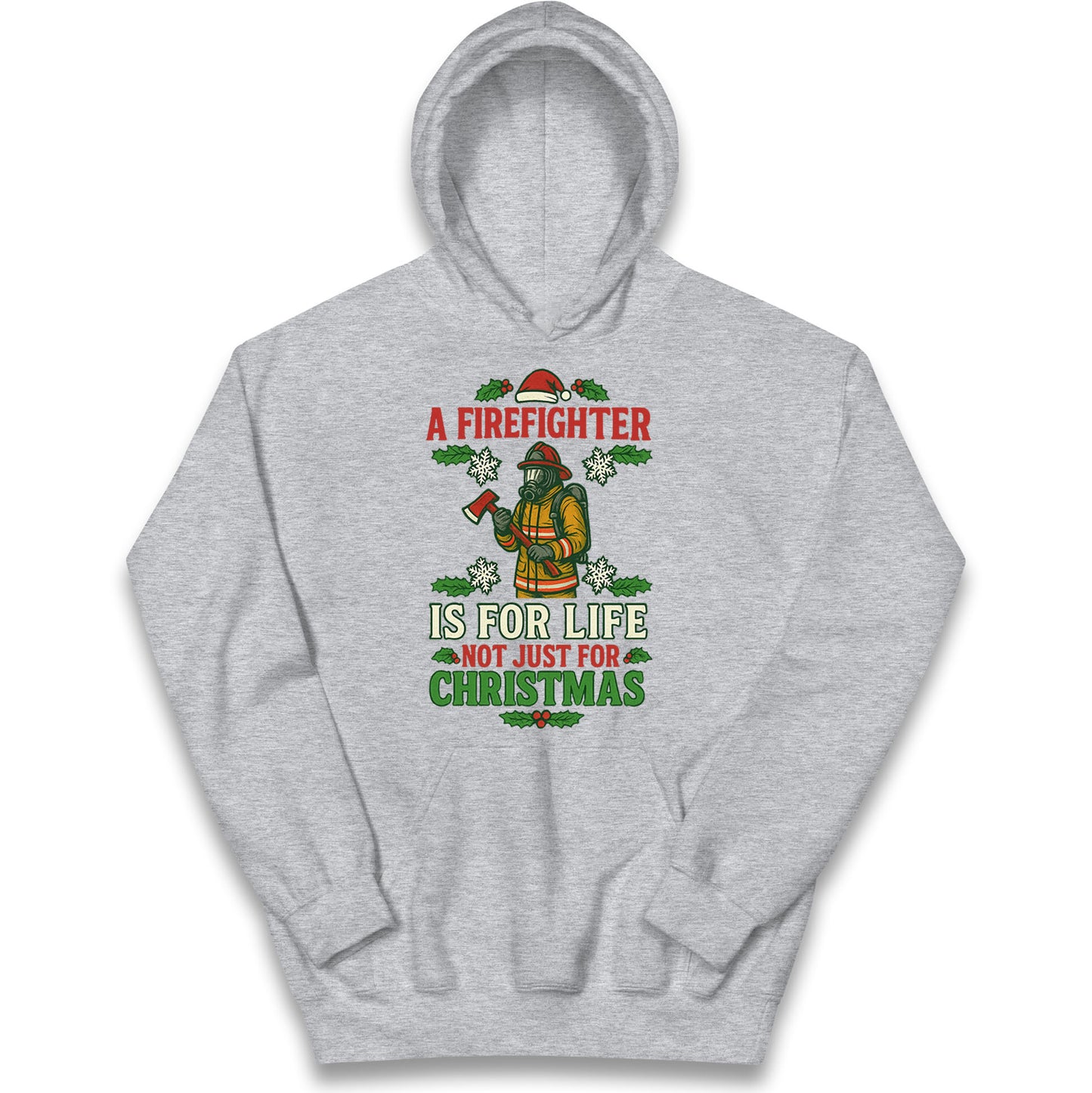 Firefighter Christmas Kids Hoodie