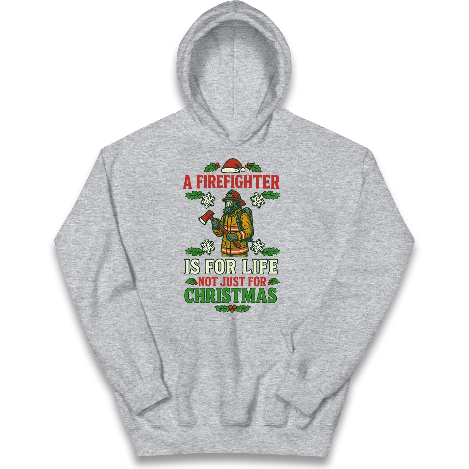 Firefighter Christmas Kids Hoodie