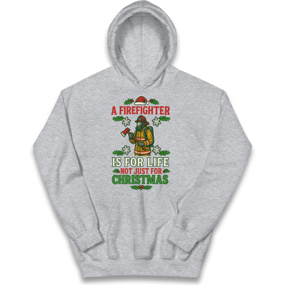 Firefighter Christmas Kids Hoodie