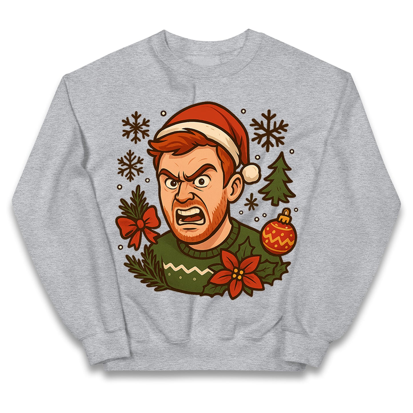 Angry Ginge Christmas Kids Jumper