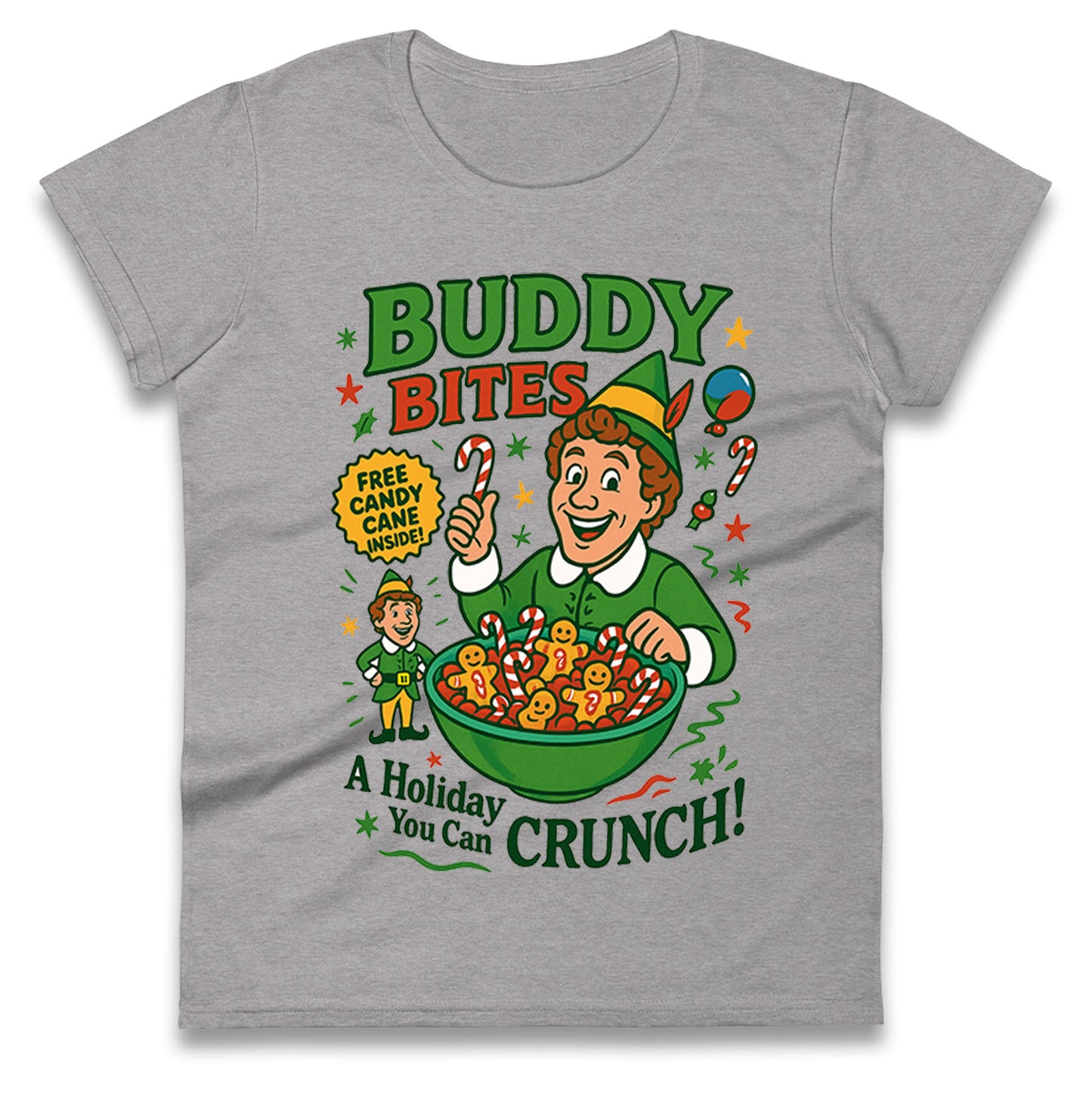Elf Christmas Ladies T Shirt