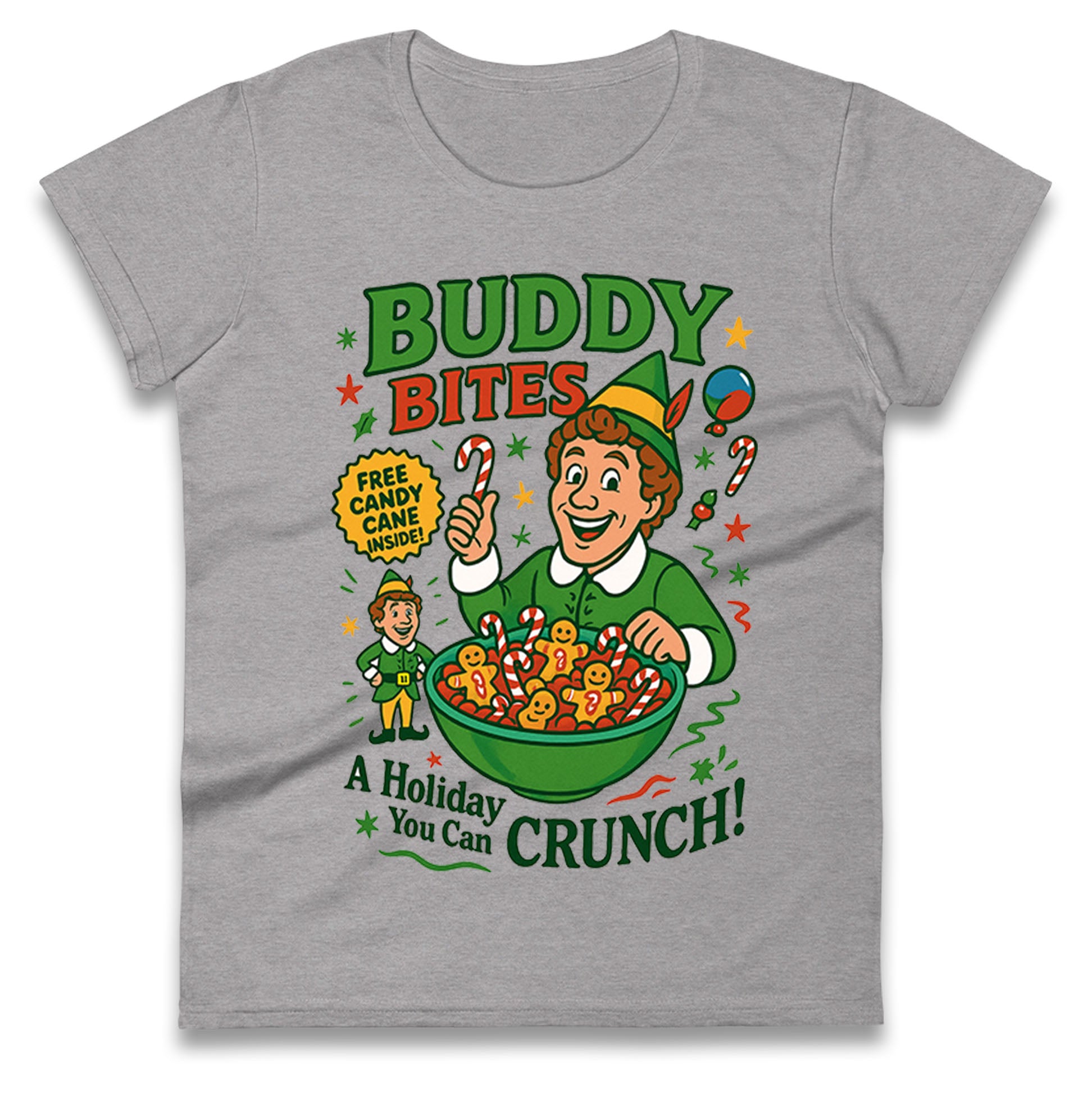 Elf Christmas Ladies T Shirt