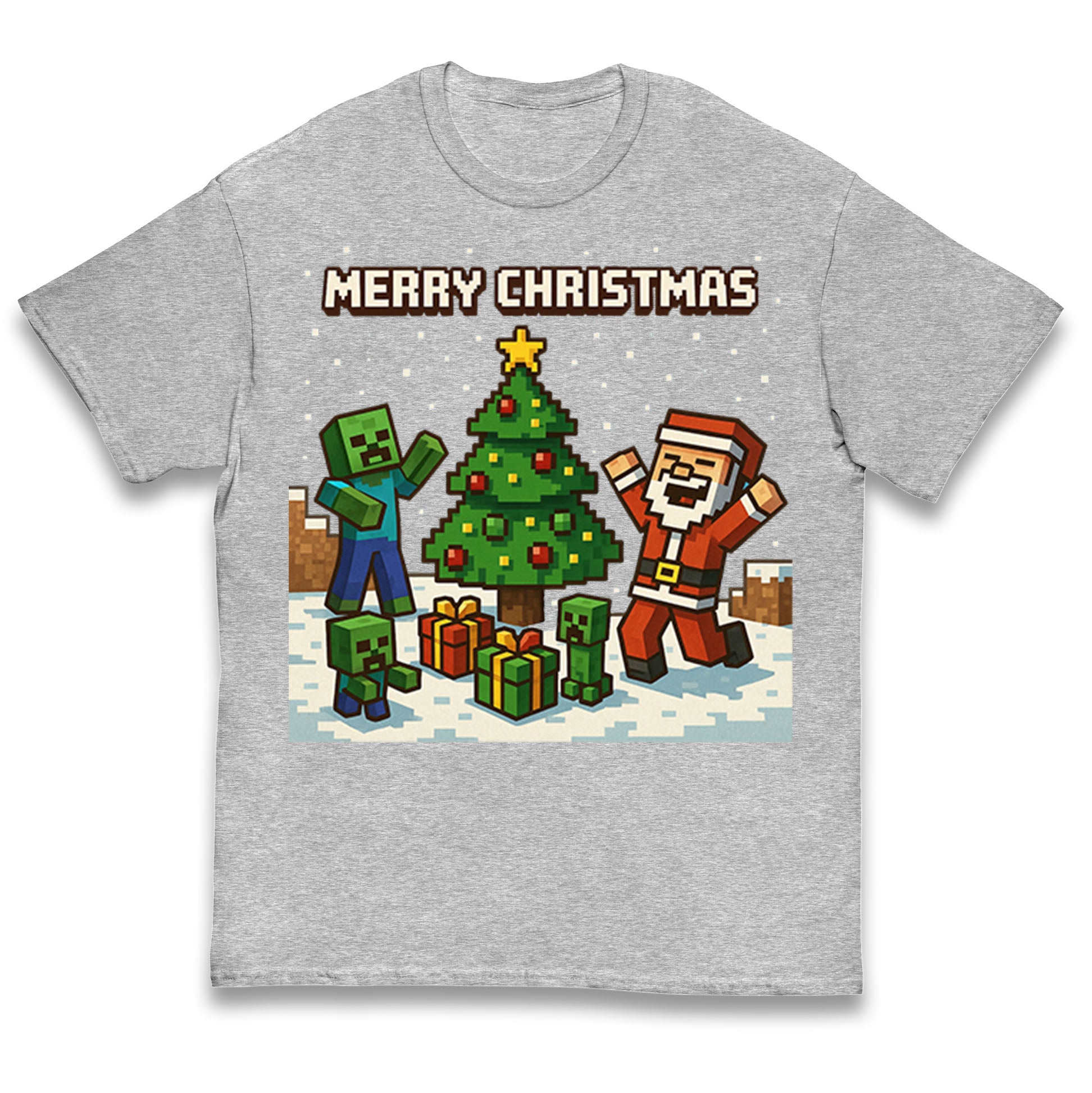 Minecraft Christmas Kids T Shirt 