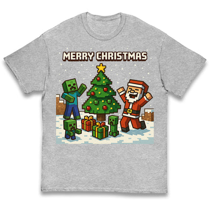 Minecraft Christmas Kids T Shirt 