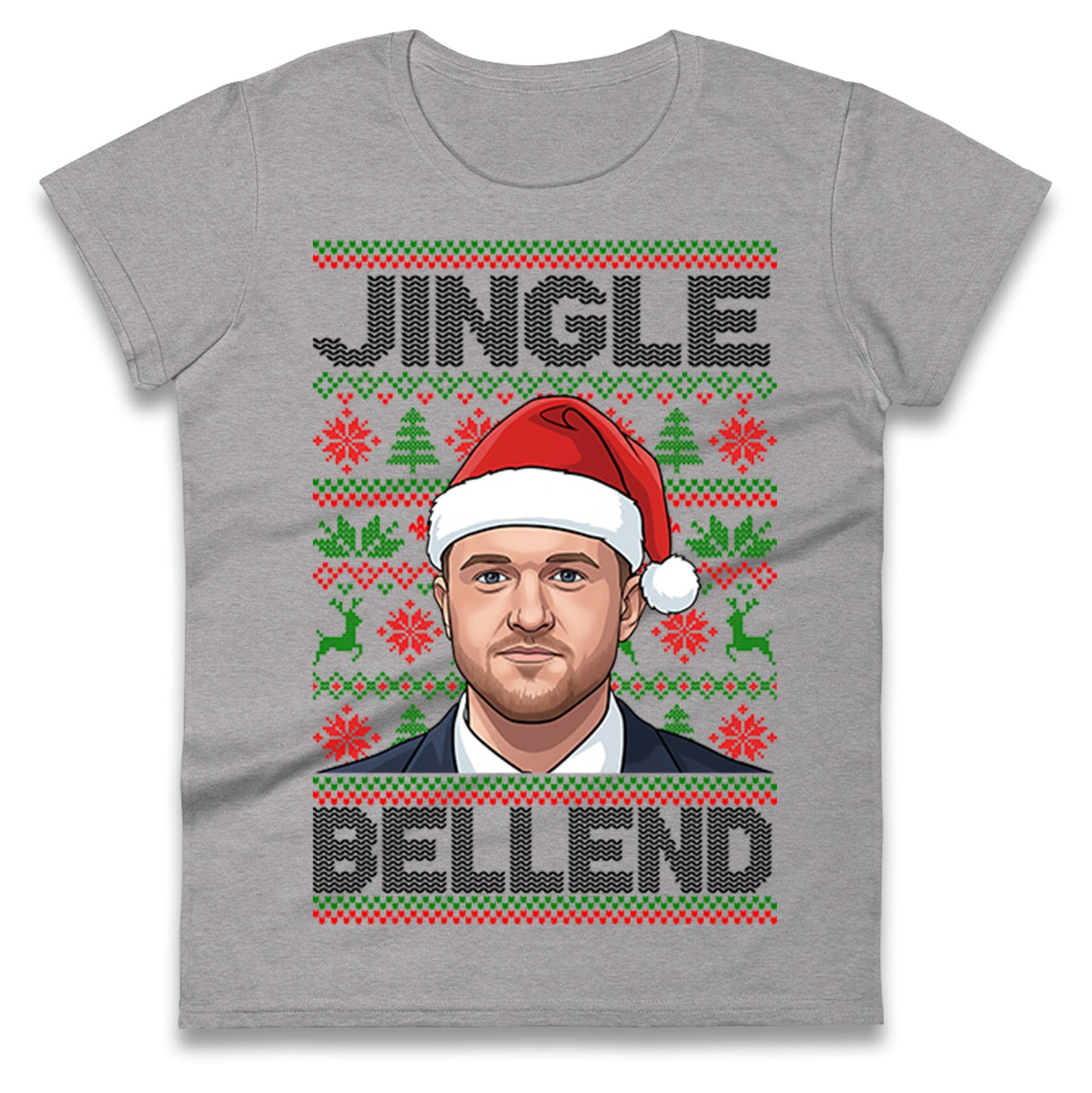 Tommy Robinson Jingle Bell End Christmas Ladies Shirt
