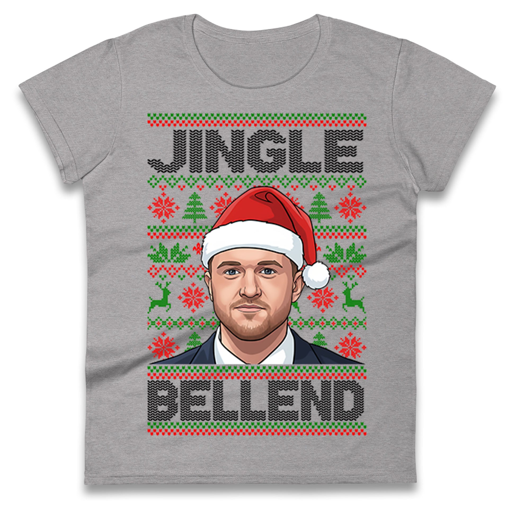 Tommy Robinson Jingle Bell End Christmas Ladies Shirt
