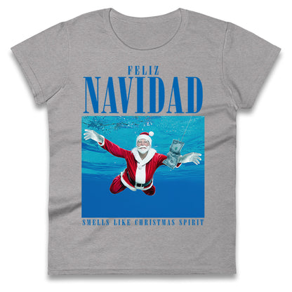 Nirvana Christmas Ladies T Shirt