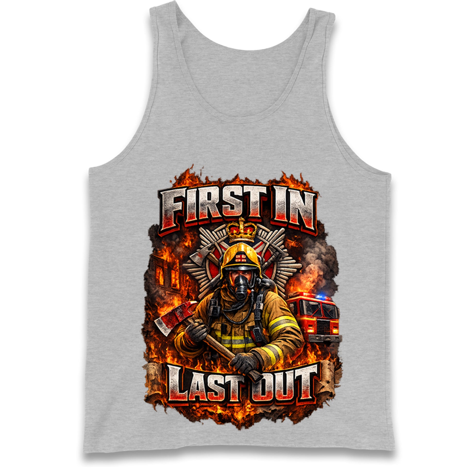 Firefighter First in Last Out Tank Top