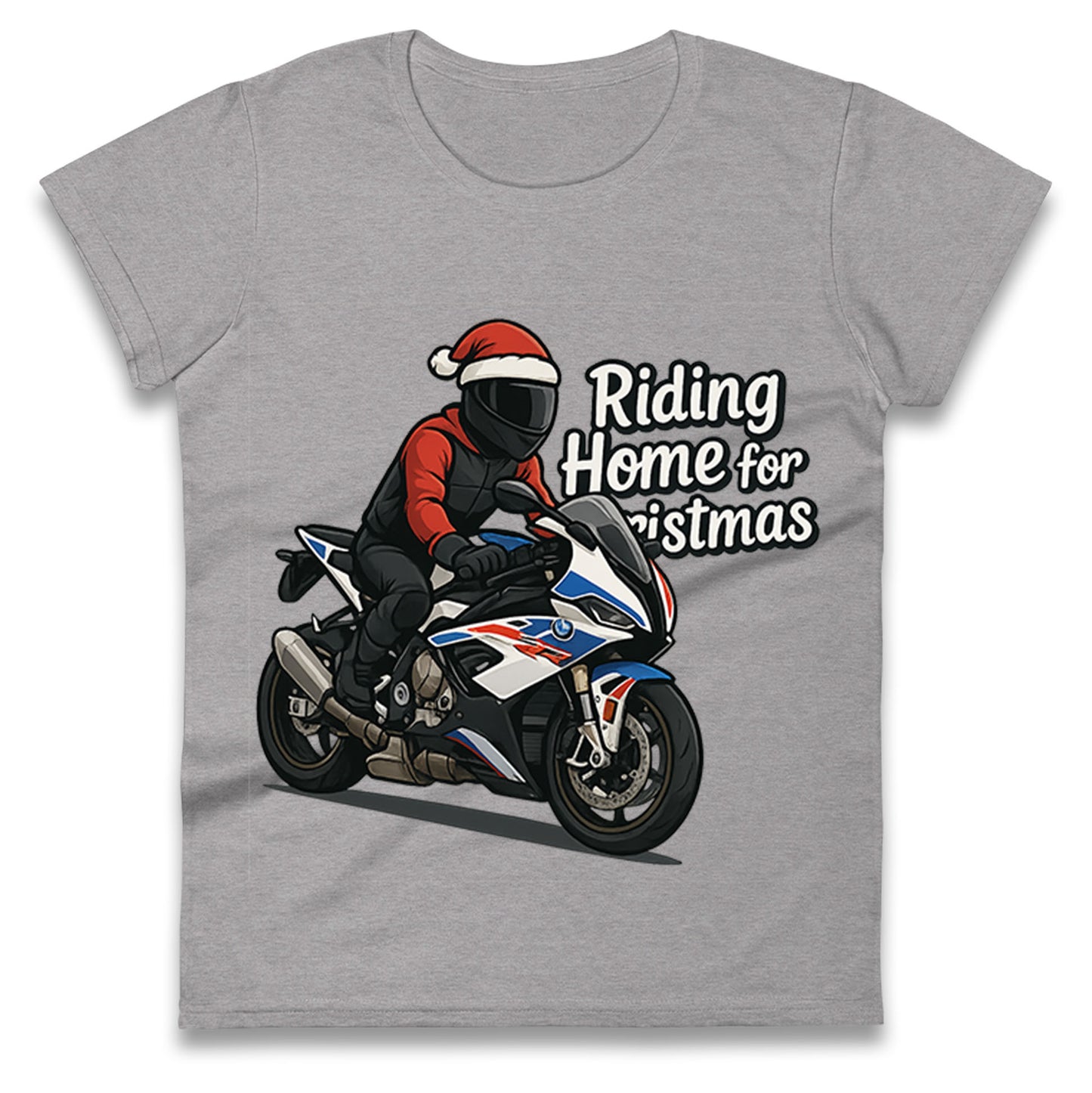 BMW S1000RR Christmas Ladies T Shirt 