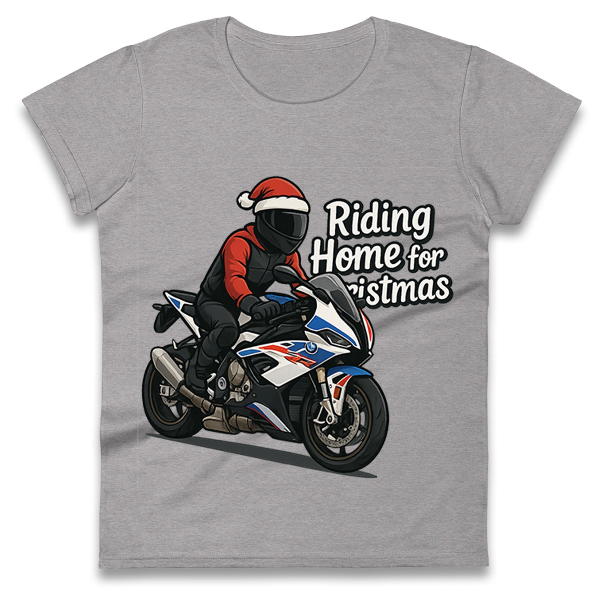 BMW S1000RR Christmas Ladies T Shirt 