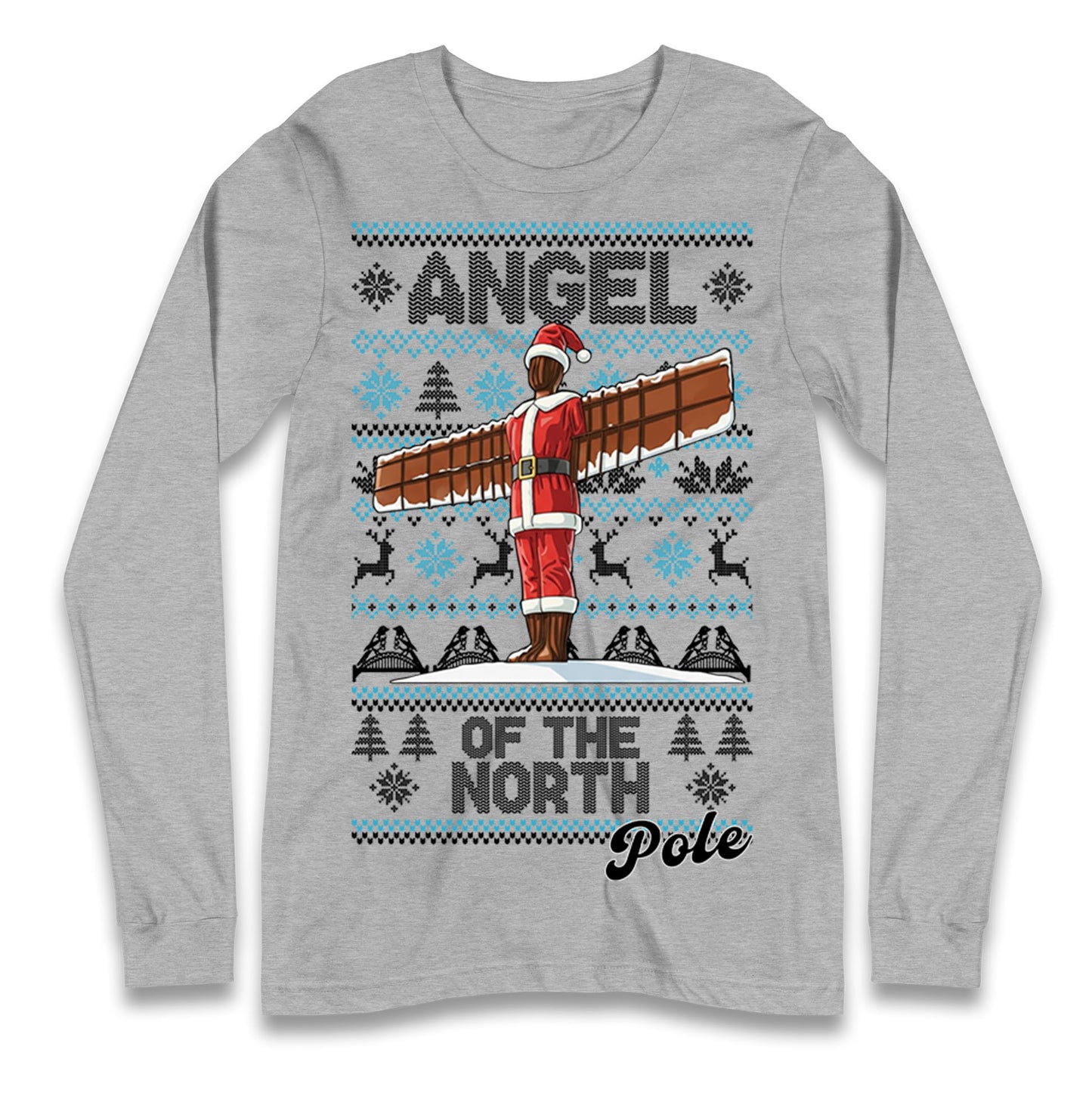 Angel Of The North Pole Christmas Longsleeve T Shirt