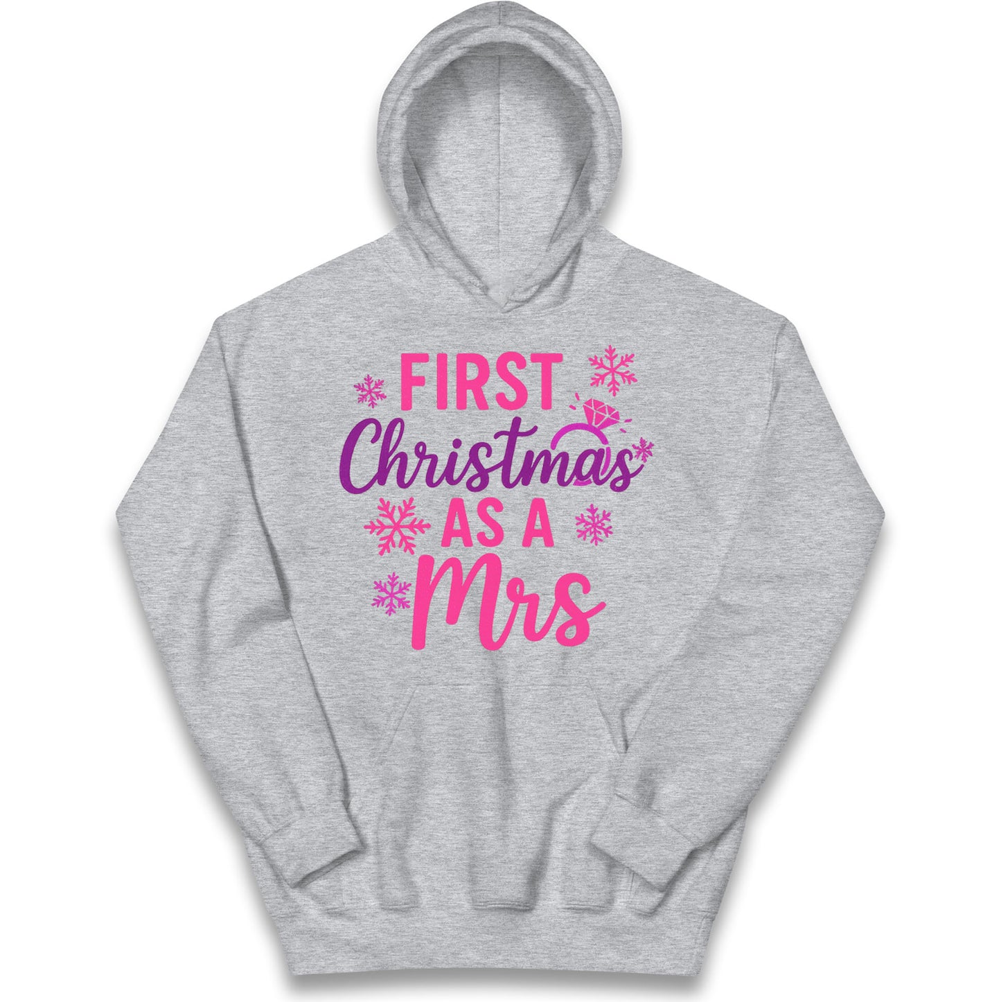 First Christmas As A Mrs Kids Hoodie