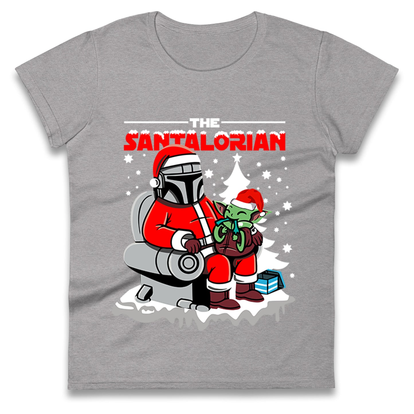 Mandalorian Christmas Ladies T Shirt