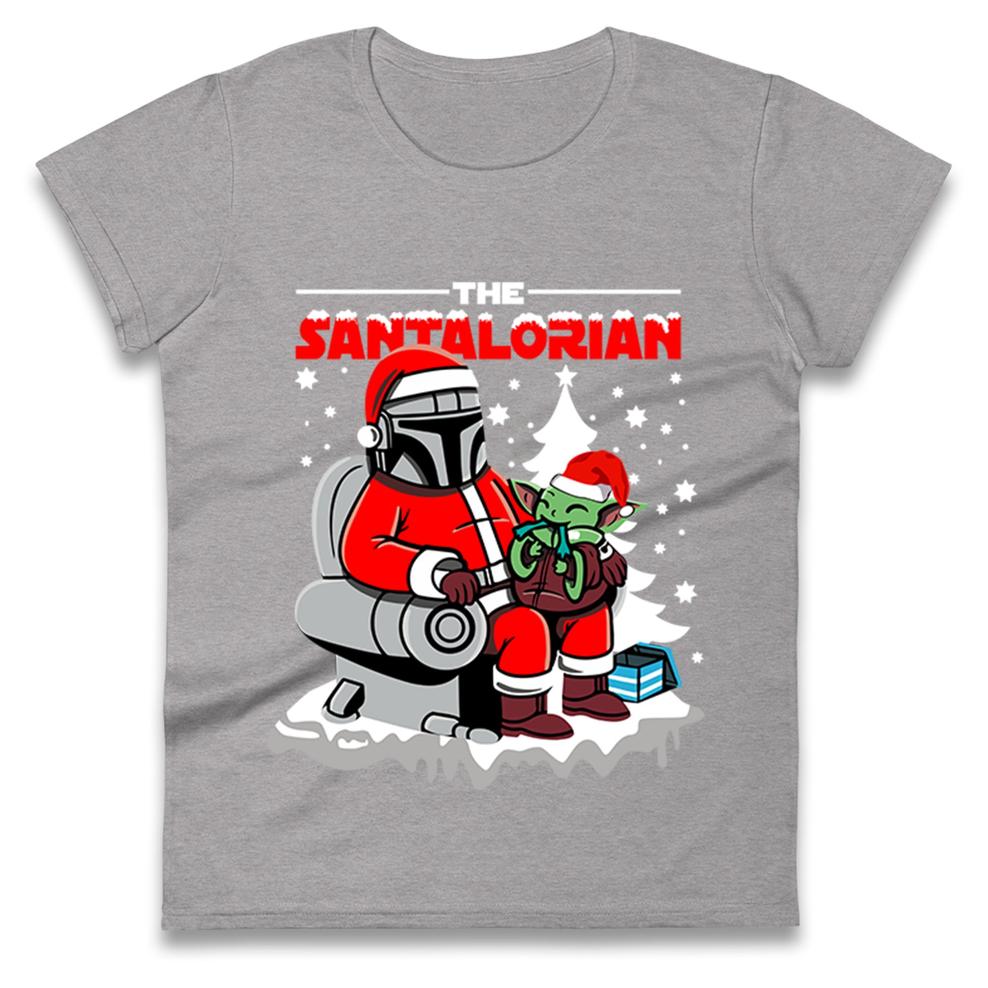 Mandalorian Christmas Ladies T Shirt