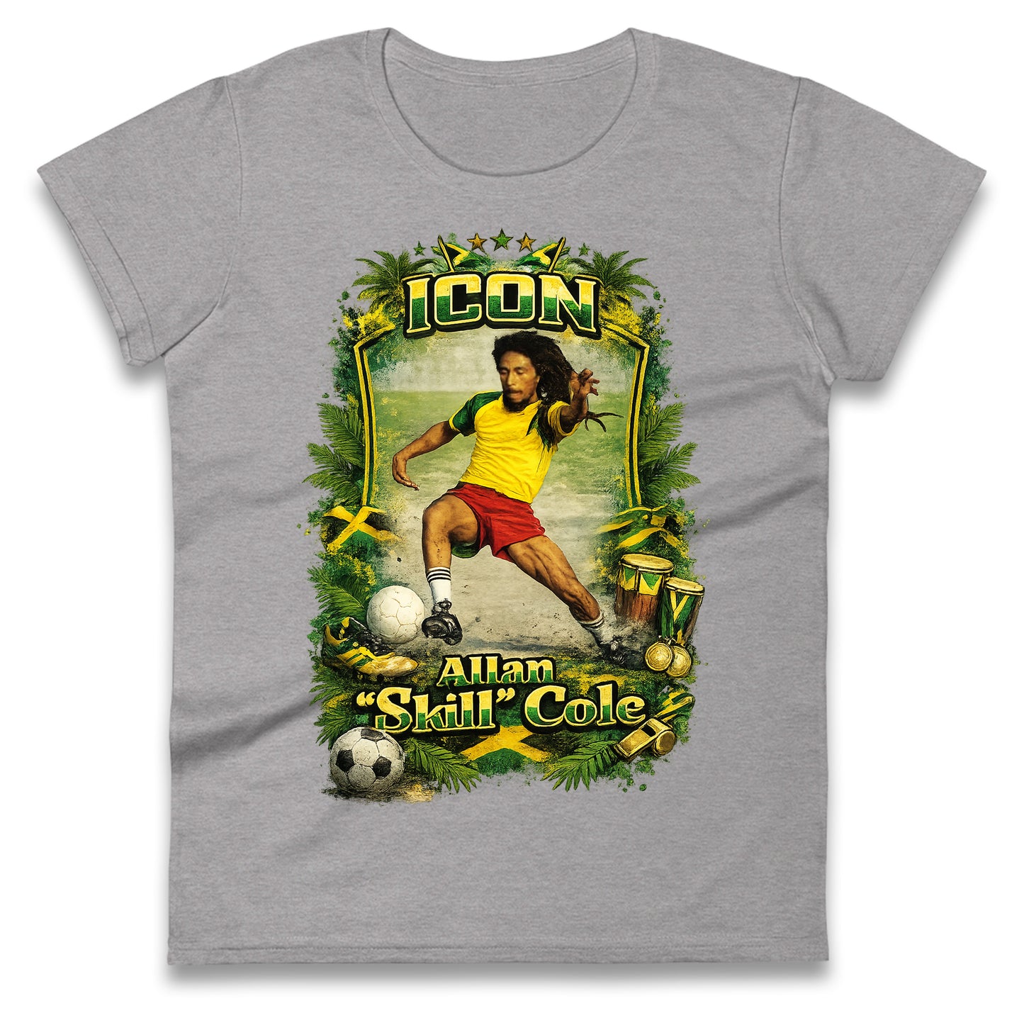 Jamaica Football Ladies T Shirt