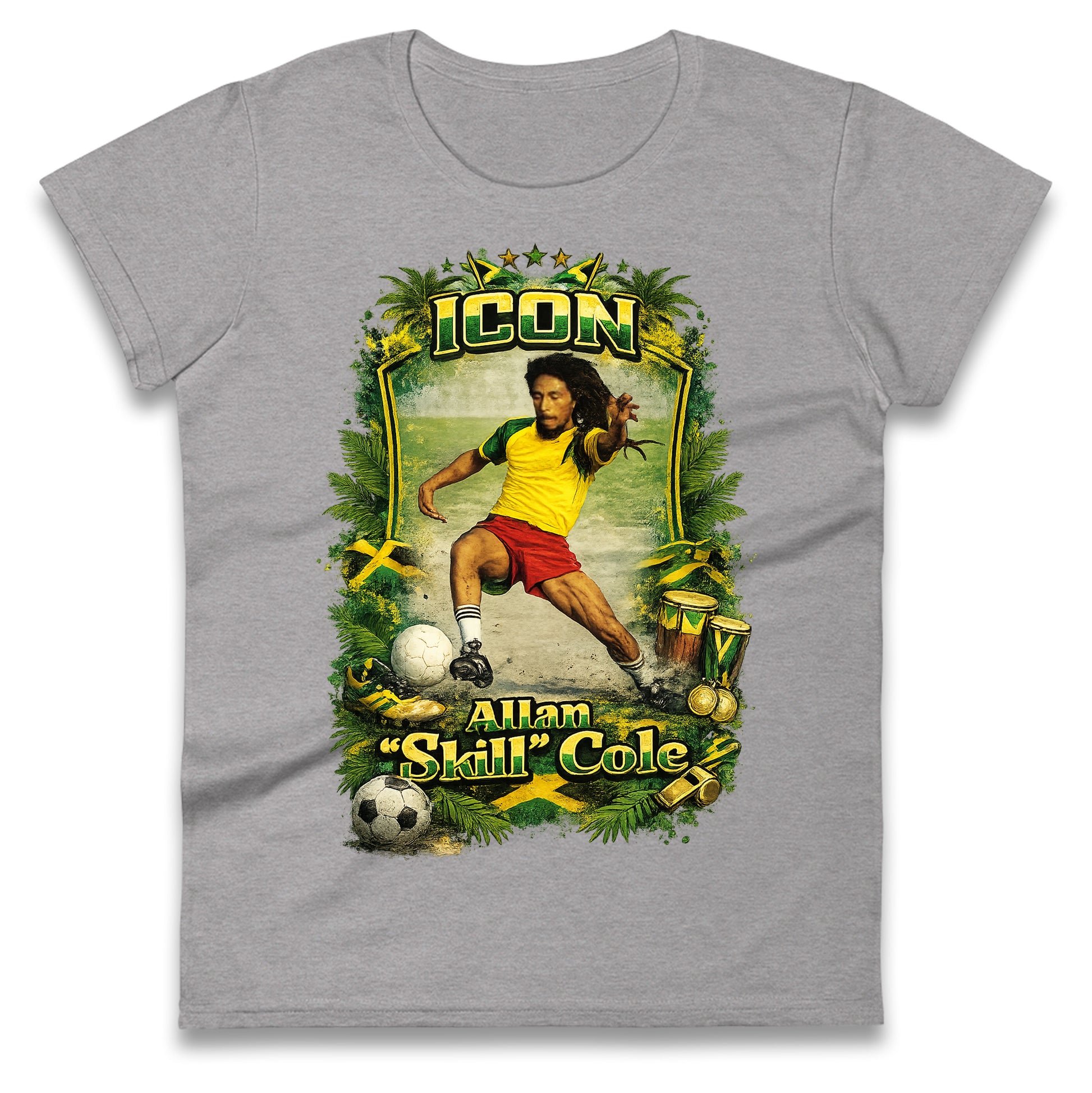 Jamaica Football Ladies T Shirt