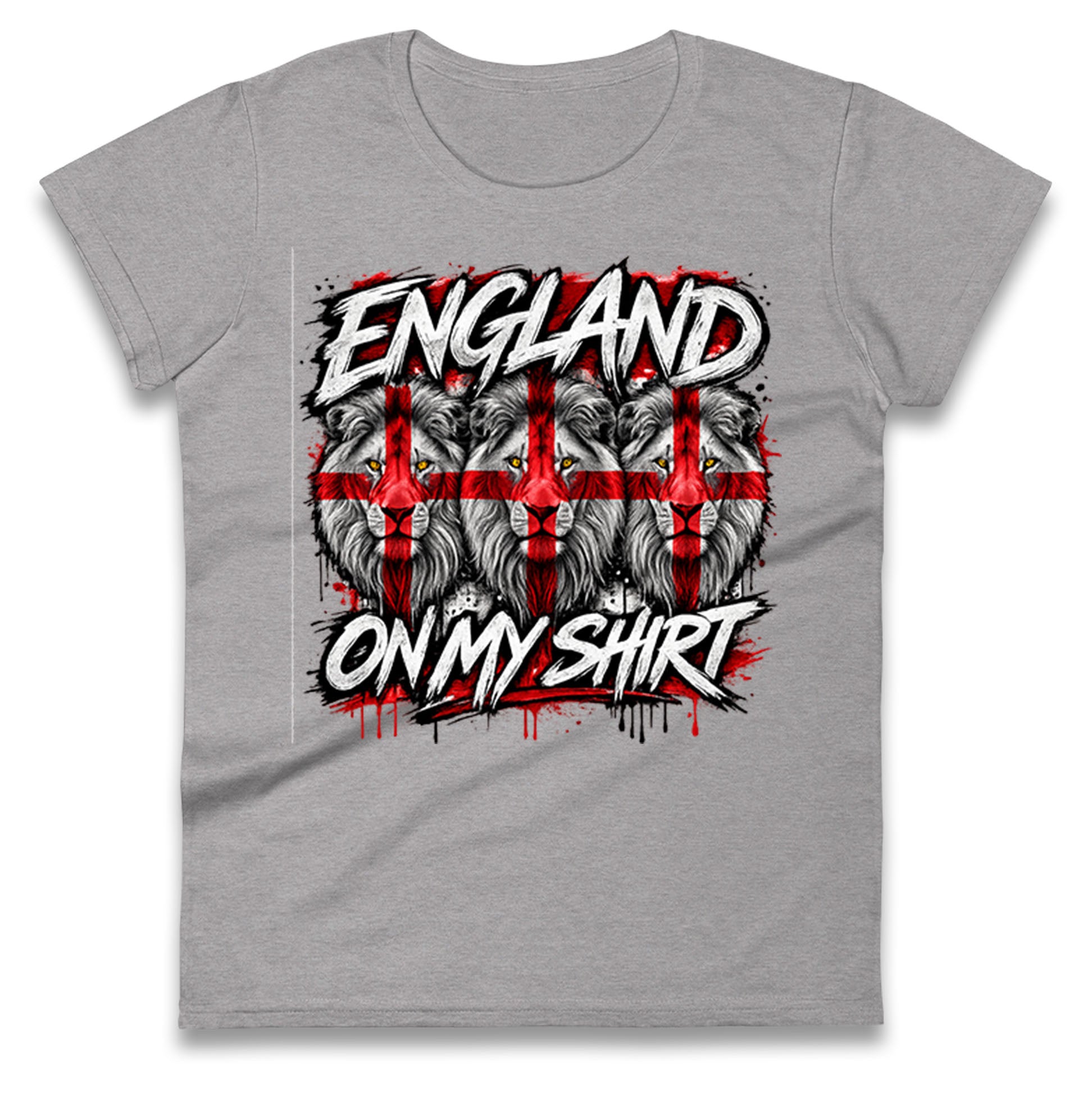 England 3 Lions World Cup 2026 Ladies T Shirt