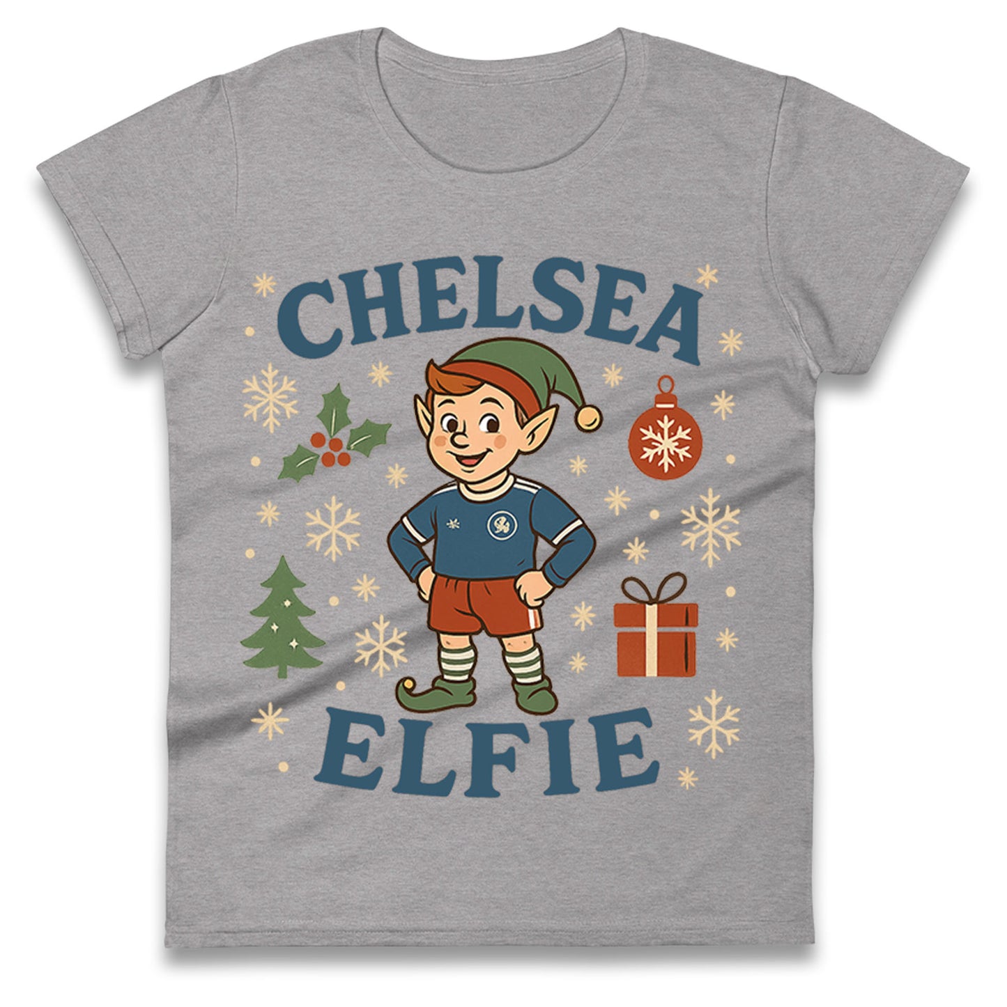 Chelsea FC Christmas Ladies T Shirt