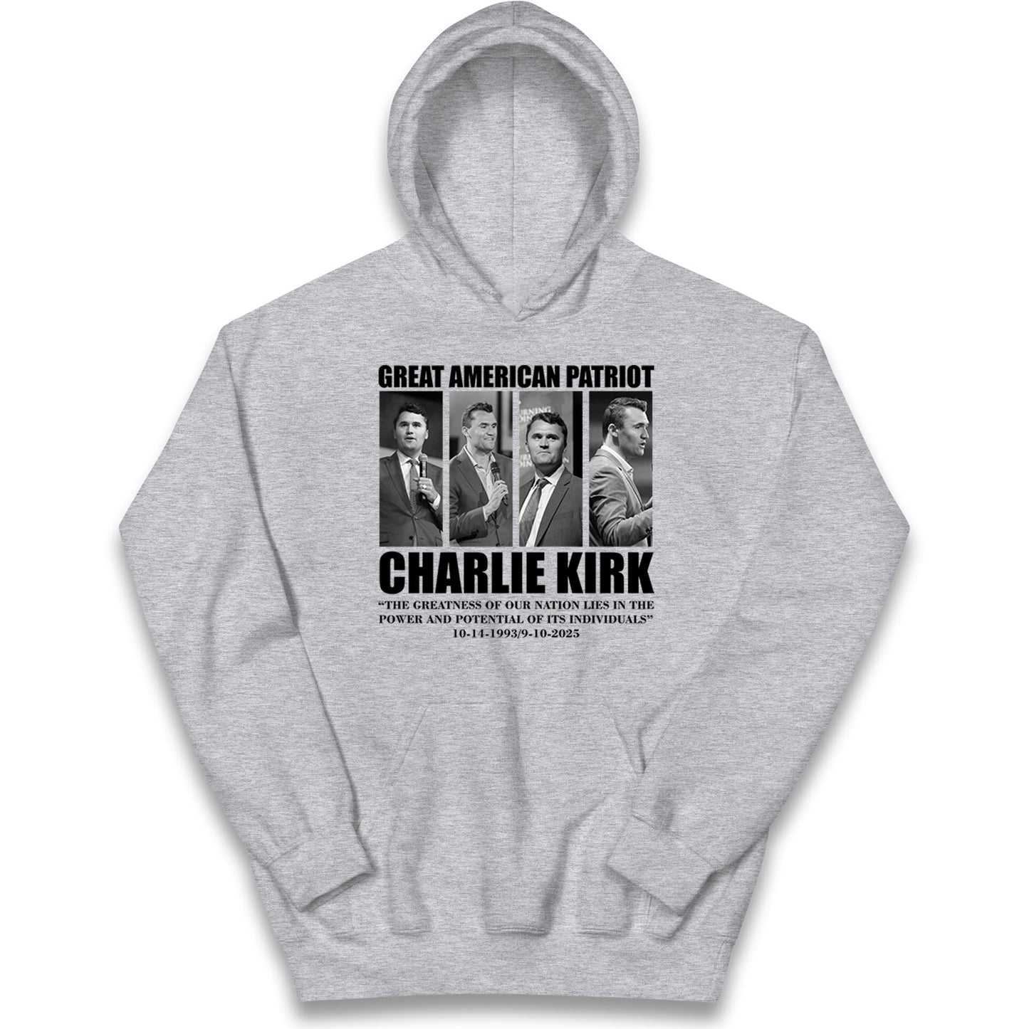 Charlie Kirk Kids Hoodie