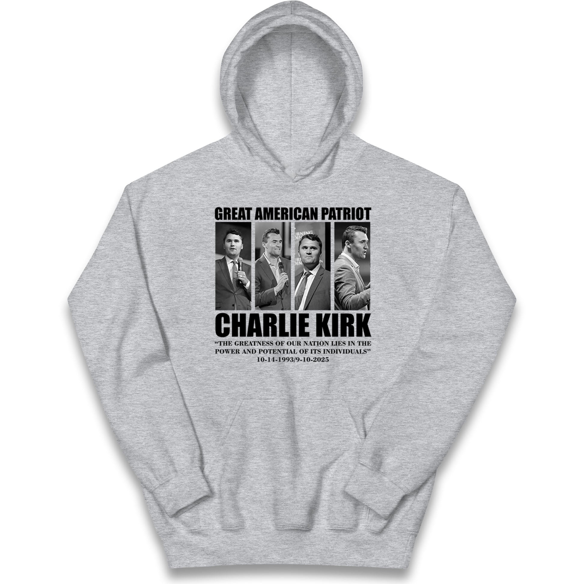 Charlie Kirk Kids Hoodie