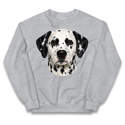 Dalmatian Dog Face Kids Jumper