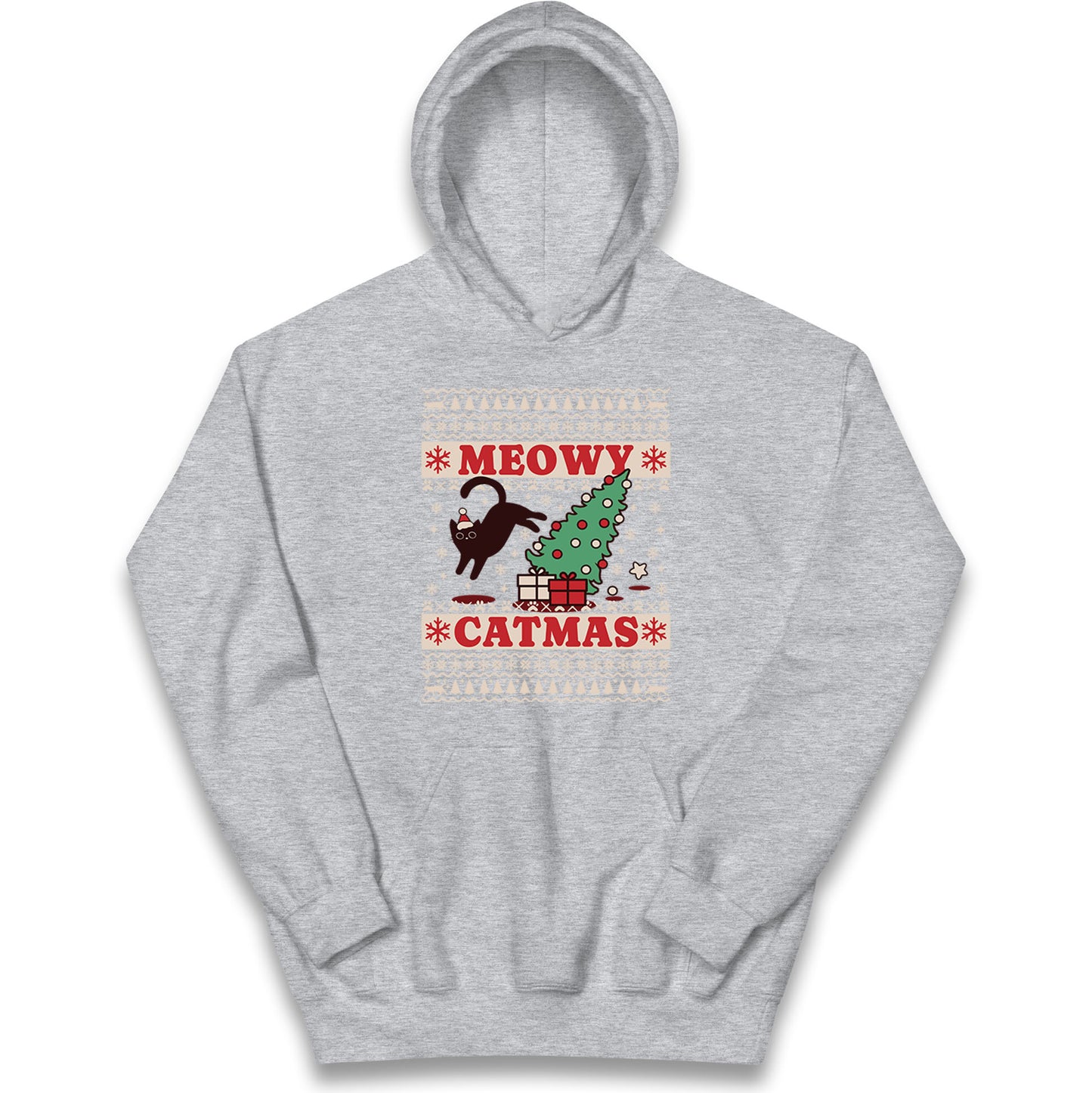 Christmas Cat Kids Hoodie