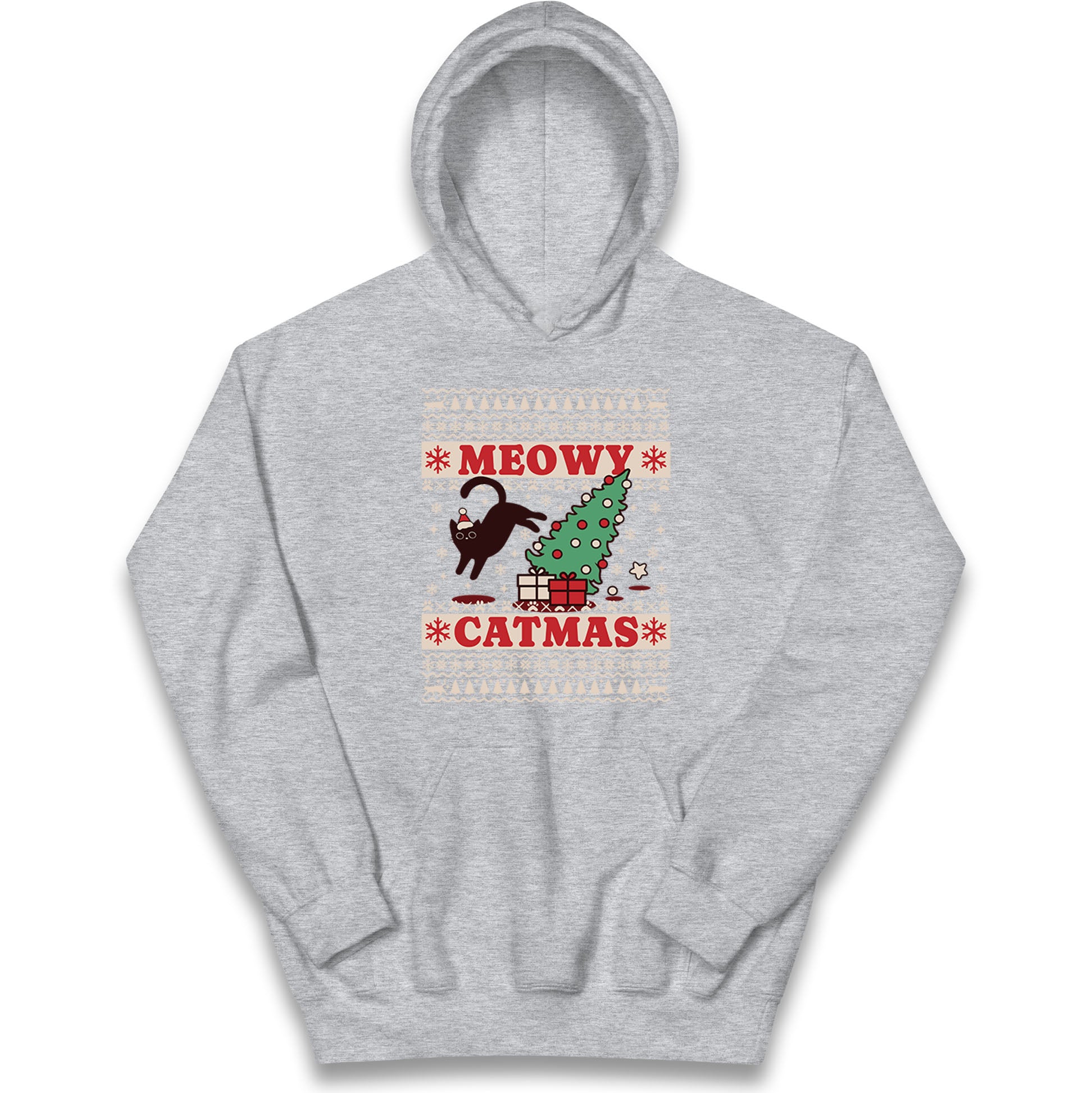 Christmas Cat Kids Hoodie