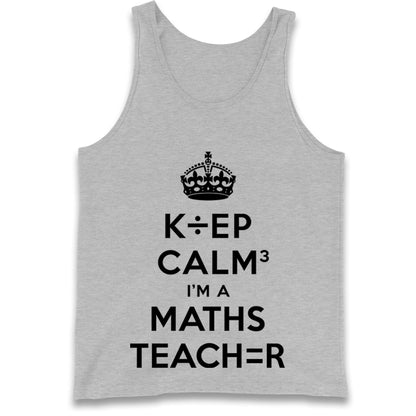 Keep Calm I’m A Maths Teacher Tank Top 