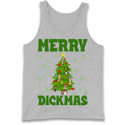 Merry Dickmas Funny Christmas Tank Top