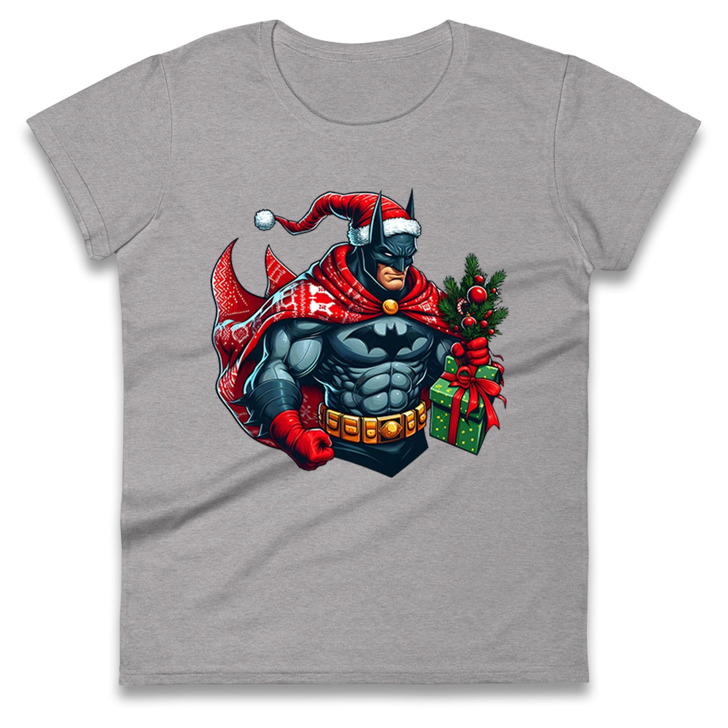 Batman Santa Ladies T Shirt