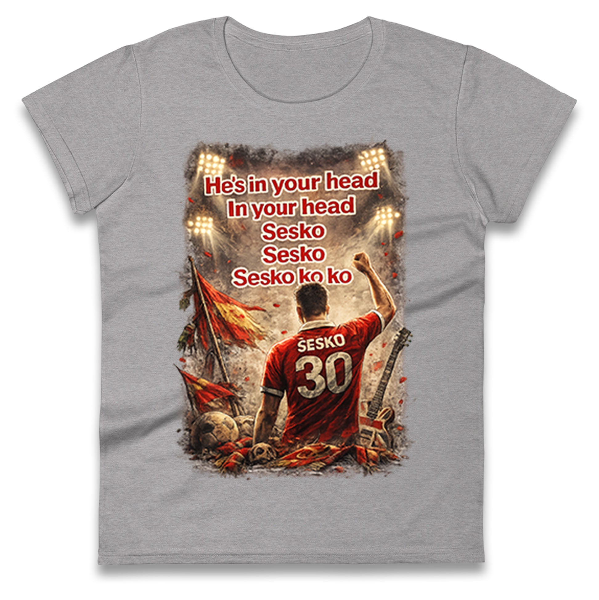 He's in Your Head in Your Head Sesko Sesko Sesko ko ko Ladies T Shirt