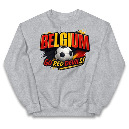Belgium Retro Football Kids Jumper