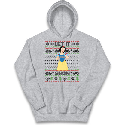 Snow White Let It Snow Christmas Kids Hoodie