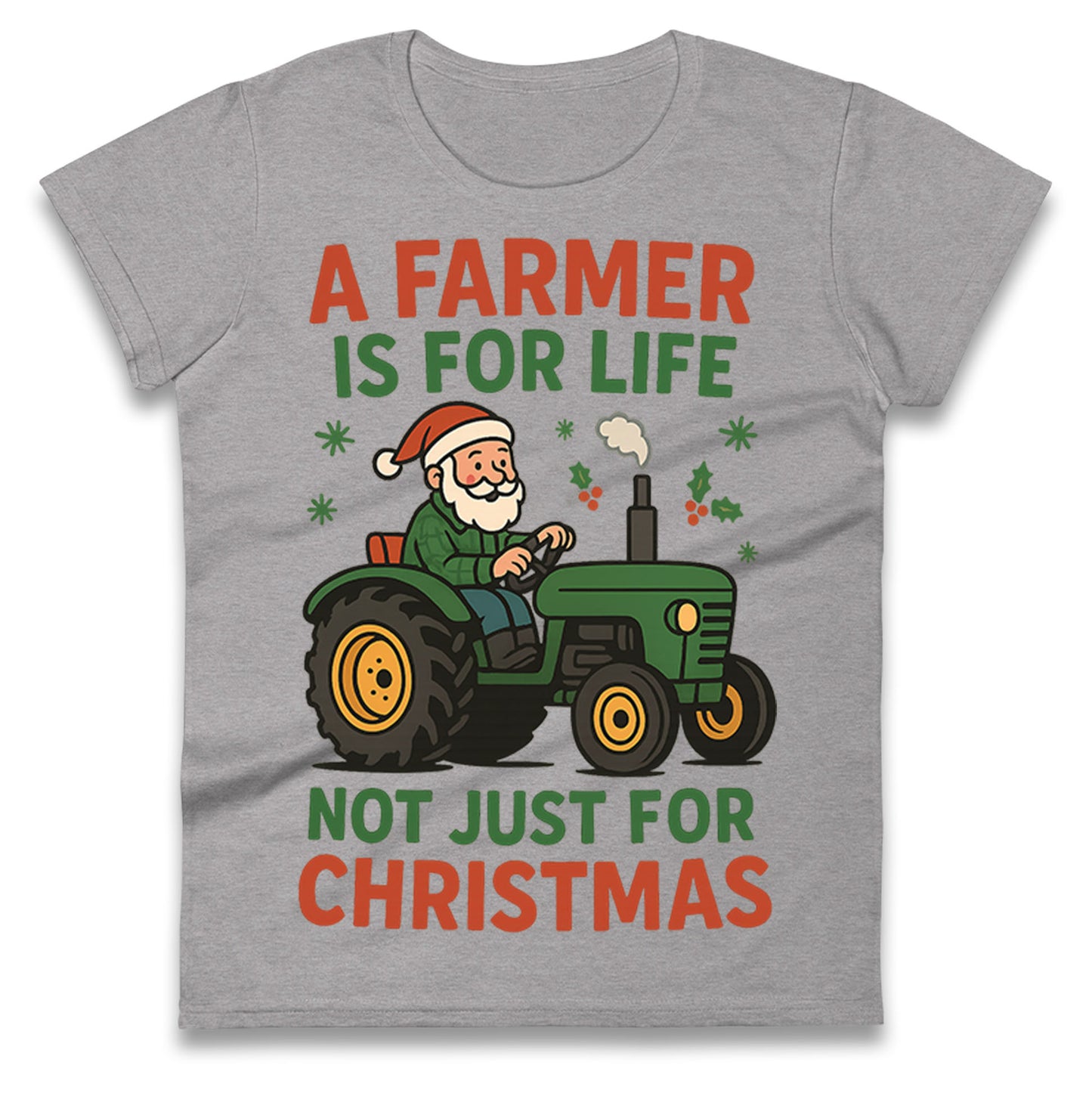 Farmer Christmas Ladies T Shirt