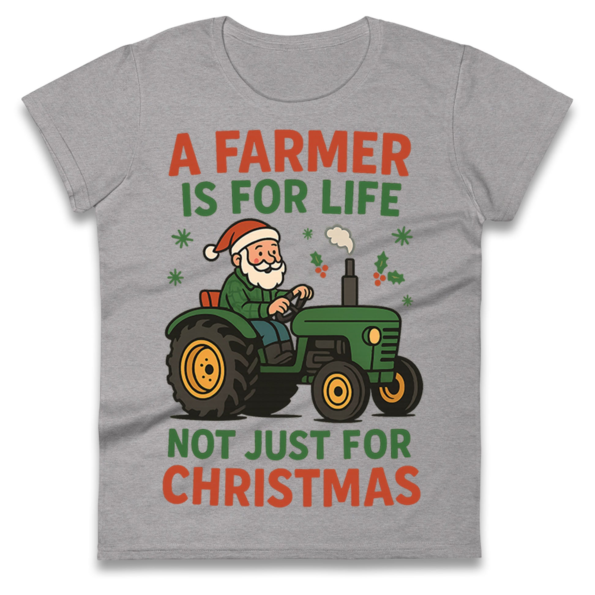 Farmer Christmas Ladies T Shirt