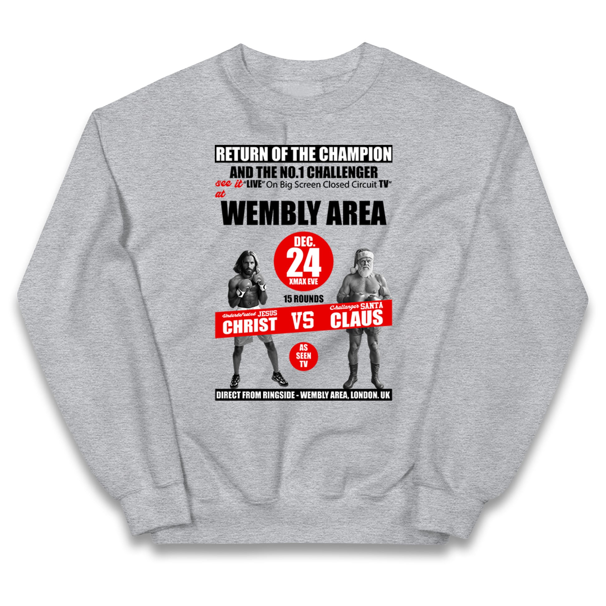 Jesus Christ Vs Santa Claus Kids Jumper