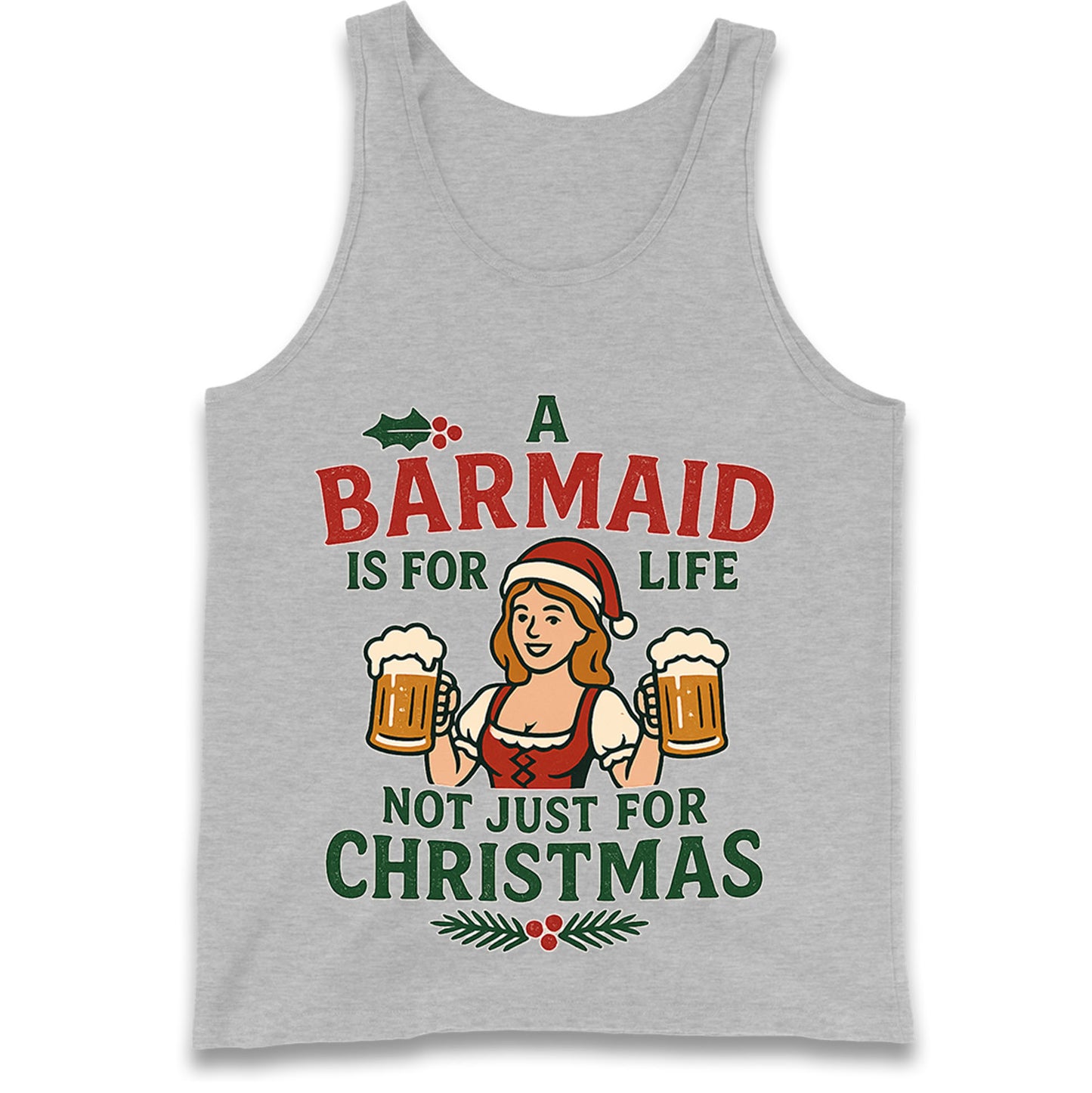 Barmaid Xmas Tank Top