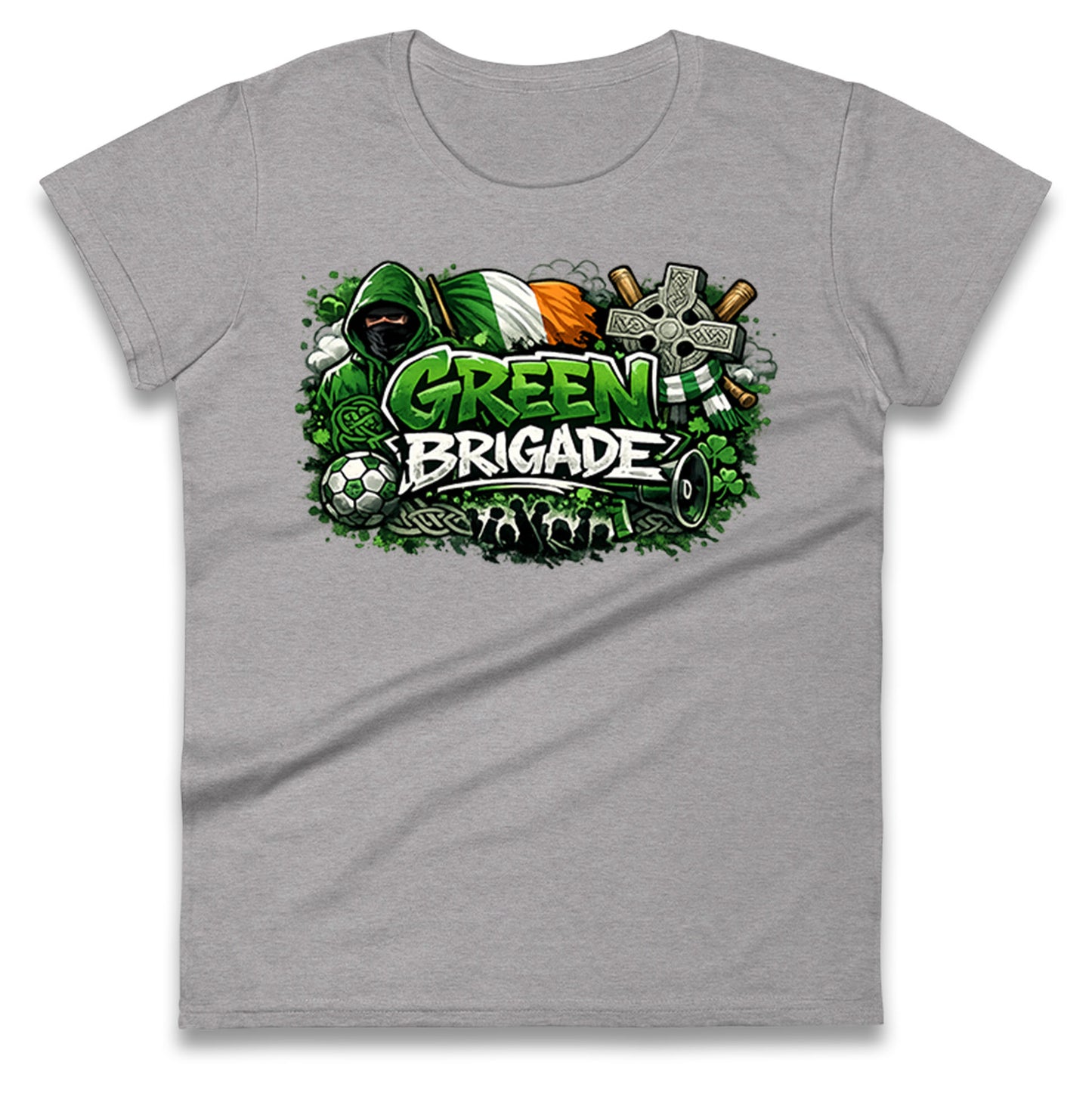 Celtic Green Brigade Football Ladies T Shirt 