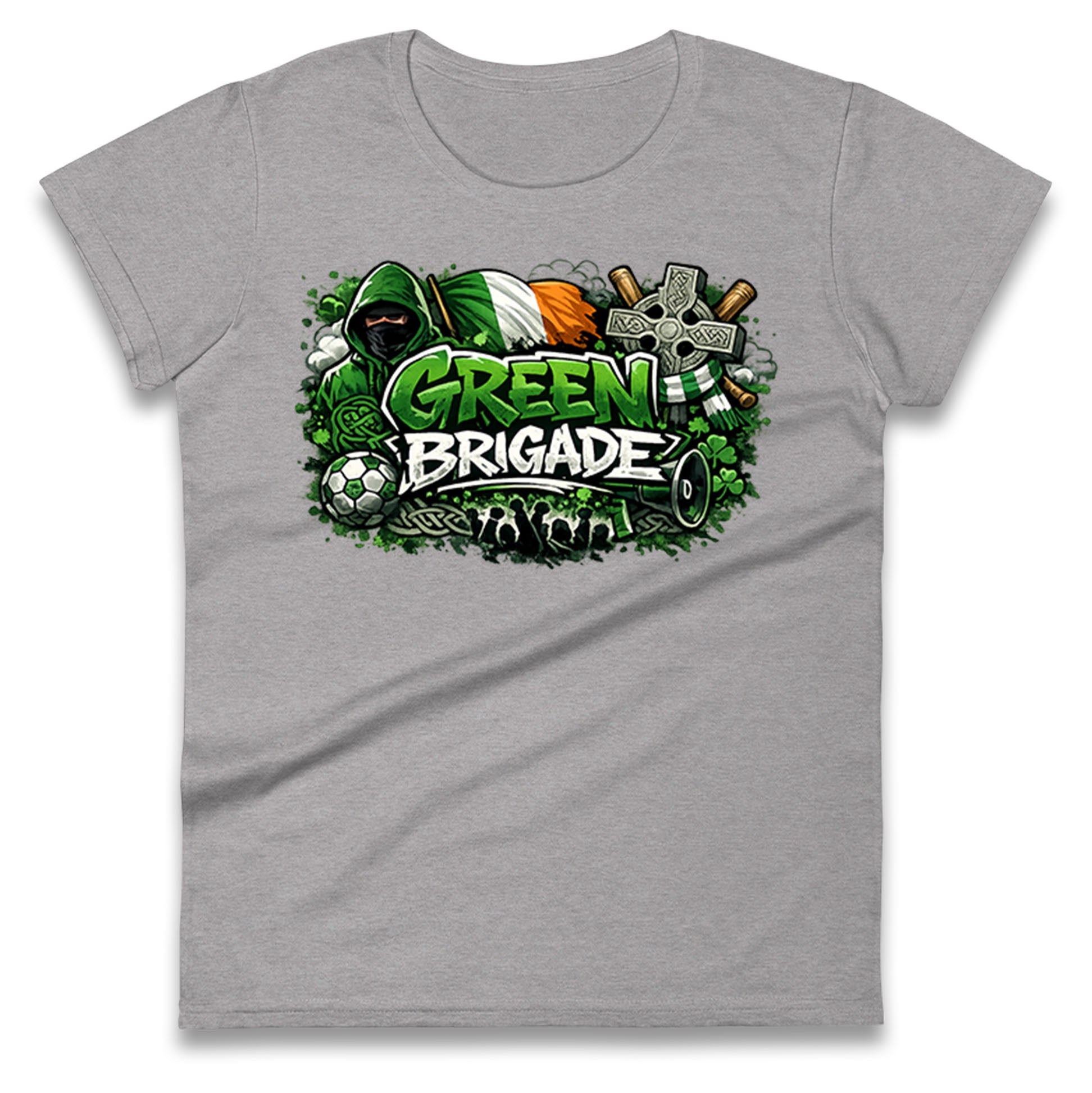 Celtic Green Brigade Football Ladies T Shirt 