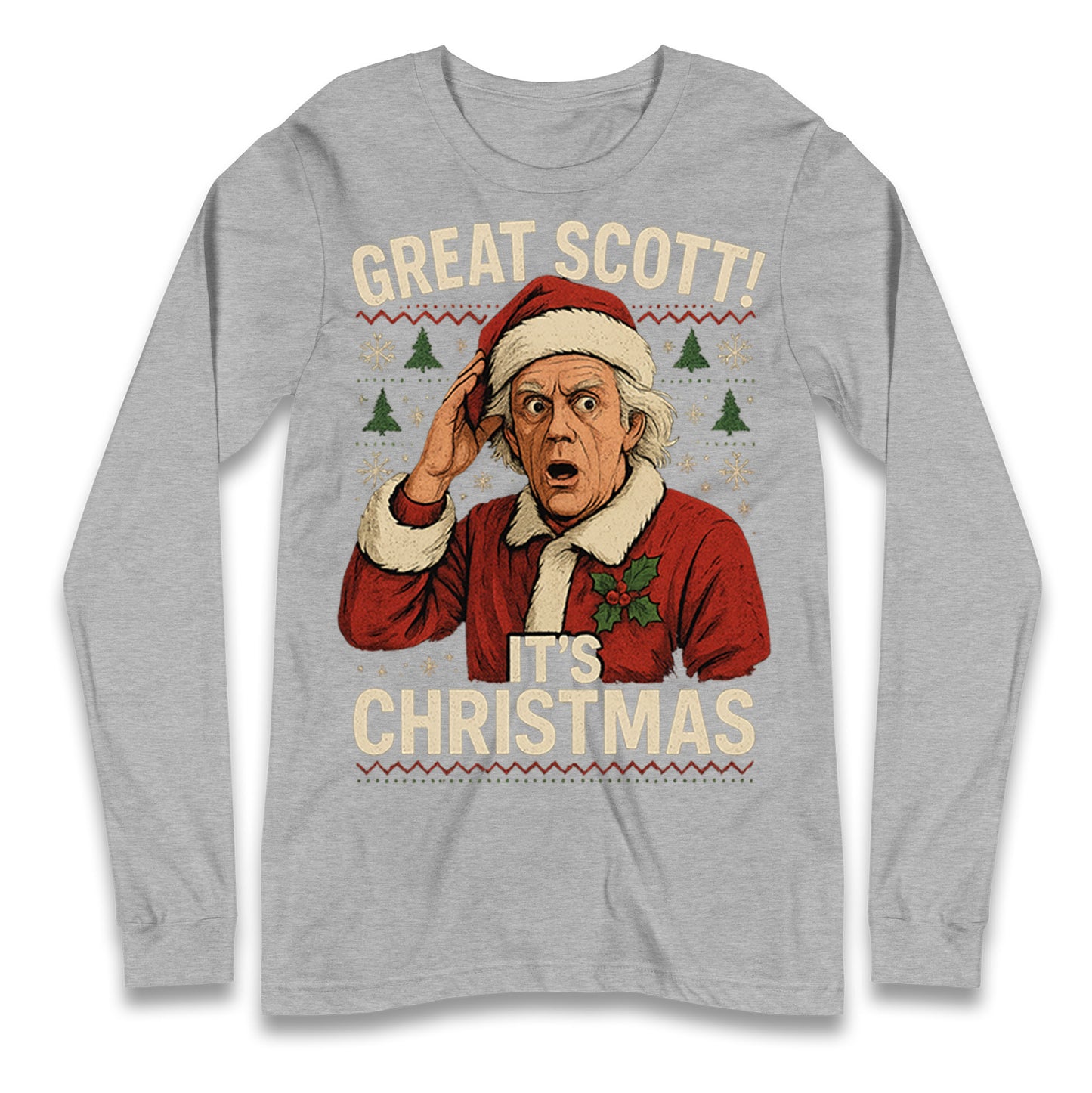 Back to the Future Doc Brown Longsleeve T Shirt 