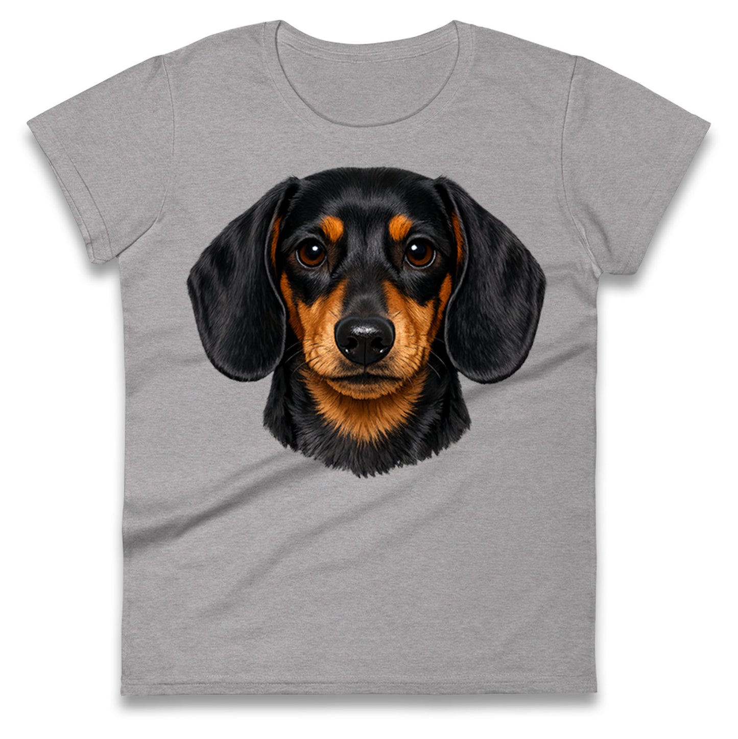 Dachshund Dog Face Ladies T Shirt