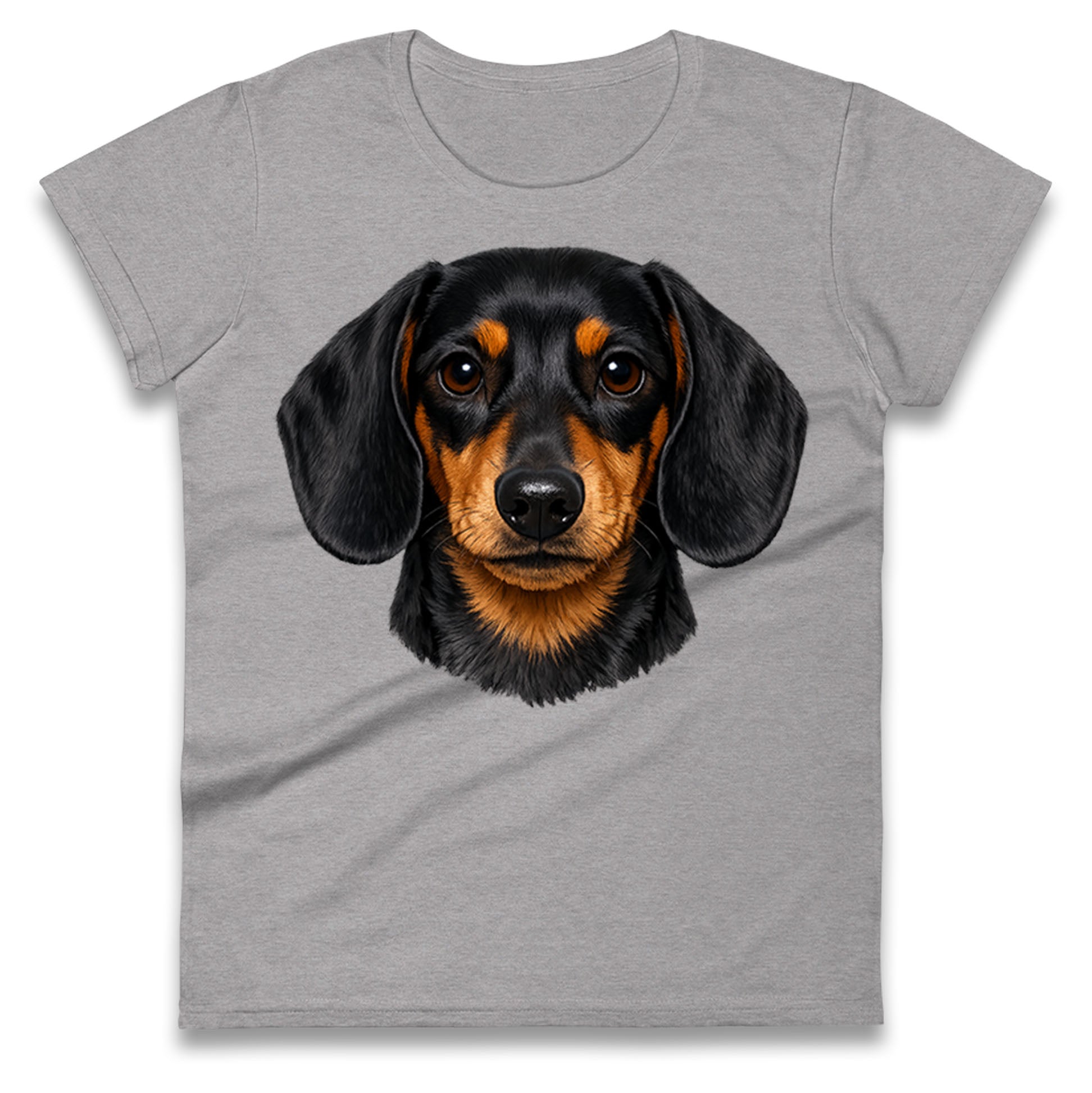 Dachshund Dog Face Ladies T Shirt