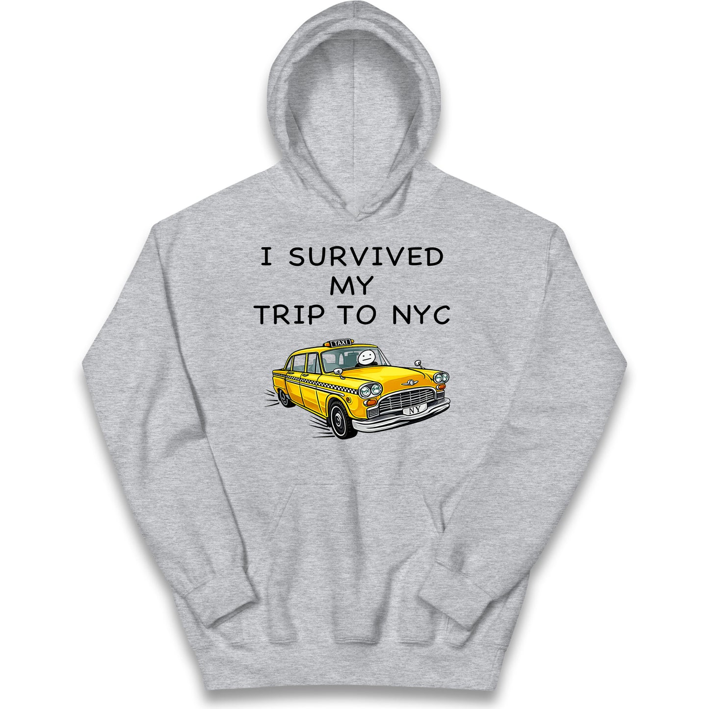I Survived My Trip To NYC Yellow Taxi Kids Hoodie