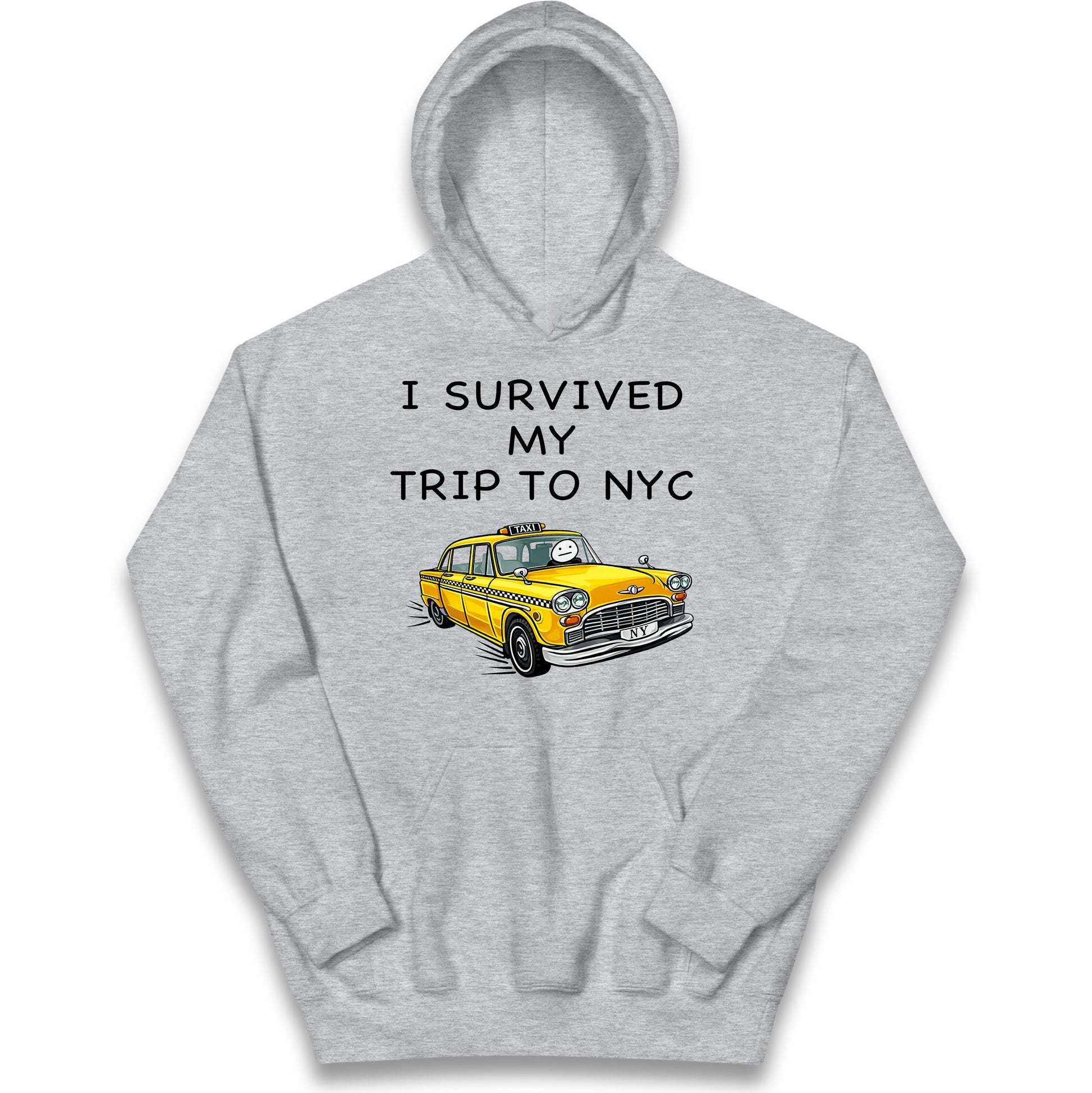 I Survived My Trip To NYC Yellow Taxi Kids Hoodie