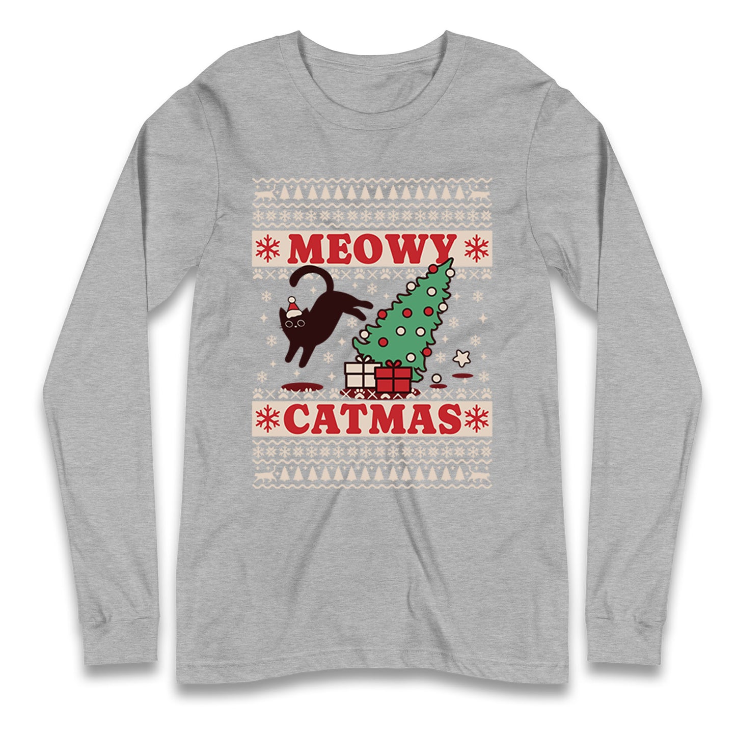 Christmas Cat Longsleeve T Shirt
