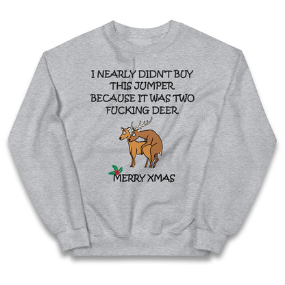 fucking deer christmas jumper