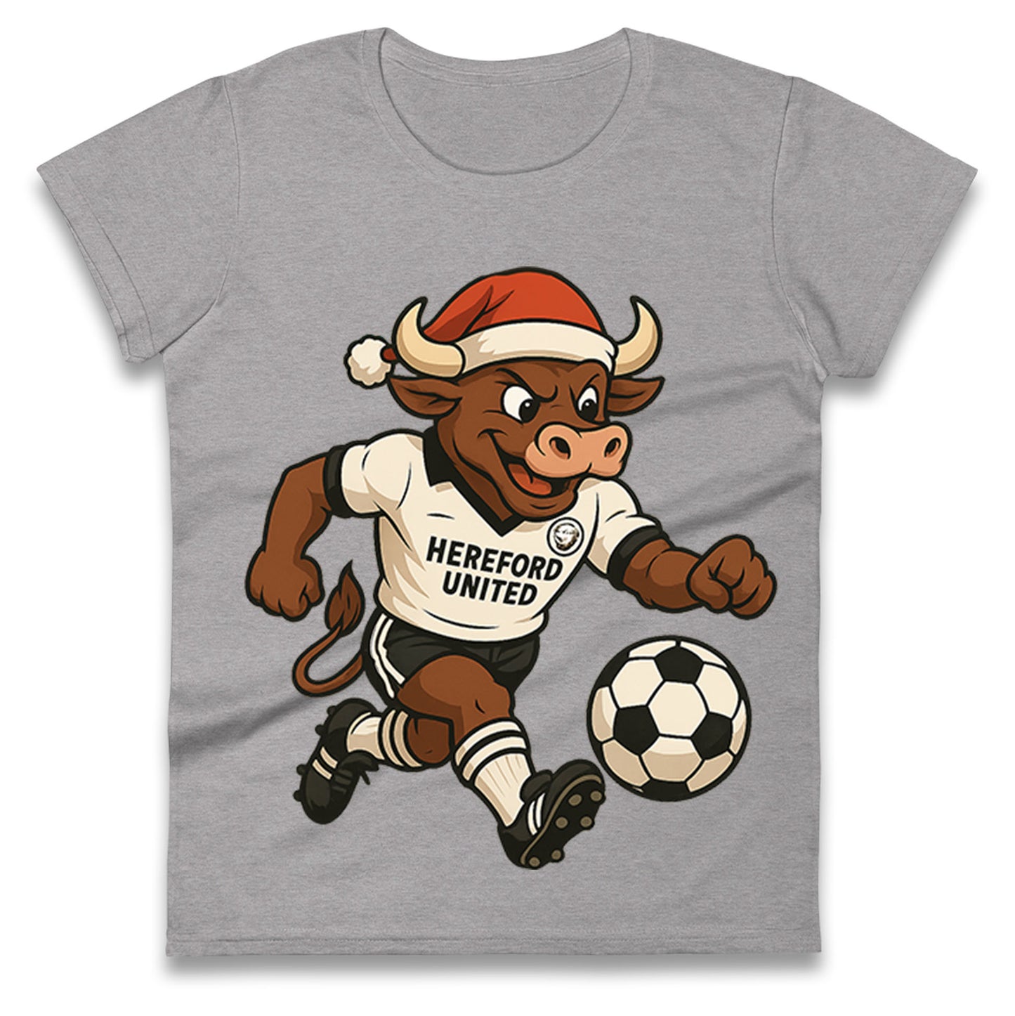 Retro Hereford Christmas Ladies T Shirt